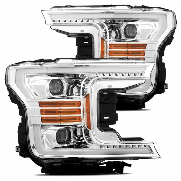18-20 Ford F150 LUXX-Series LED Projector Headlights Chrome