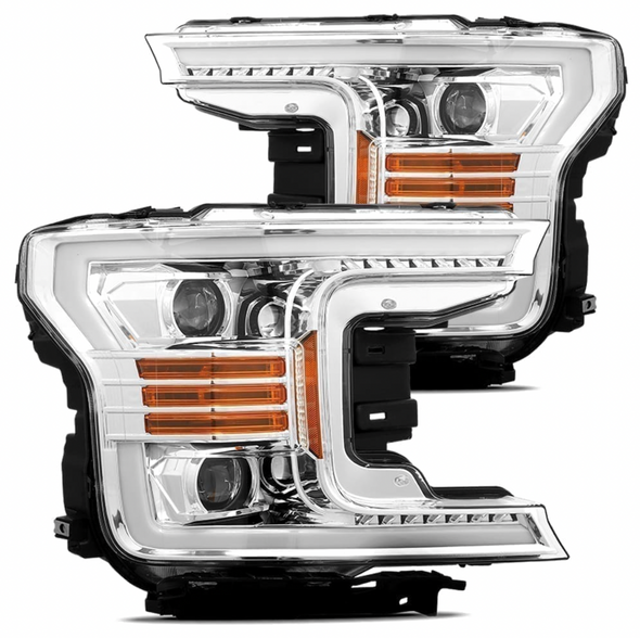 18-20 Ford F150 PRO-Series Halogen Projector Headlights Chrome