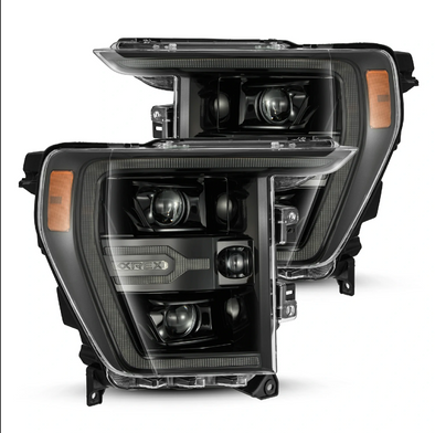 21-23 Ford F150 / 21-23 Ford F150 Raptor LUXX-Series LED Projector Headlights Alpha-Black