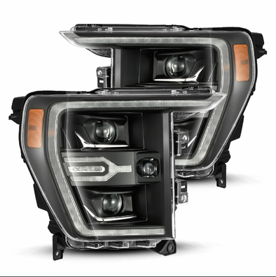 21-23 Ford F150 / 21-23 Ford F150 Raptor LUXX-Series LED Projector Headlights Black