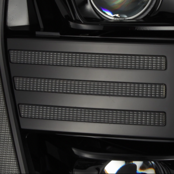 21-23 Ford F150 PRO-Series Halogen Projector Headlights Alpha-Black