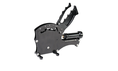 TH400 Clean Neutral 3 Speed Push To Shift Operator Series Billet Shifter Rear Exit w/ CO2 Assist