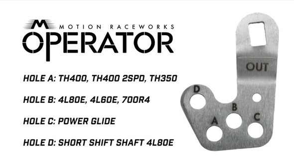 TH400 Clean Neutral 3 Speed Push To Shift Operator Series Billet Shifter Rear Exit w/ CO2 Assist