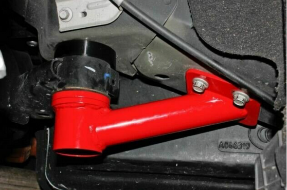 BMR CB005R Level 2 Mustang Cradle Bushing Lockout Kit - Red (2015-2024 Mustang S550 & S650)