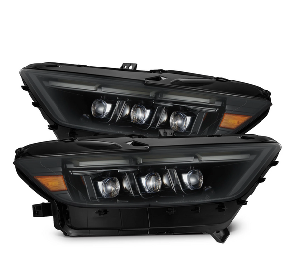 AlphaRex 15-17 Ford Mustang NOVA LED Proj Headlights Alpha Black w/Activ Light/Seq Signal/Switch DRL