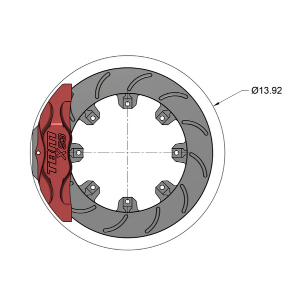 05-14 S197 Mustang XS3 Front Extreme Street Brake Kit