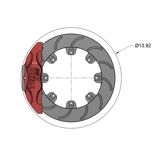 Wilwood Mustang II Pro Spindle XS3 Front Extreme Street Brake Kit