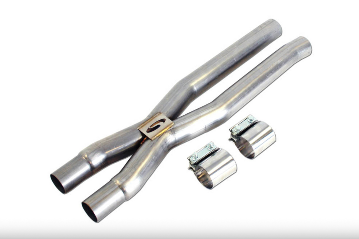 Steeda Mustang 5.0L Coyote 304 Stainless Resonator Delete X-Pipe (2015-2026)