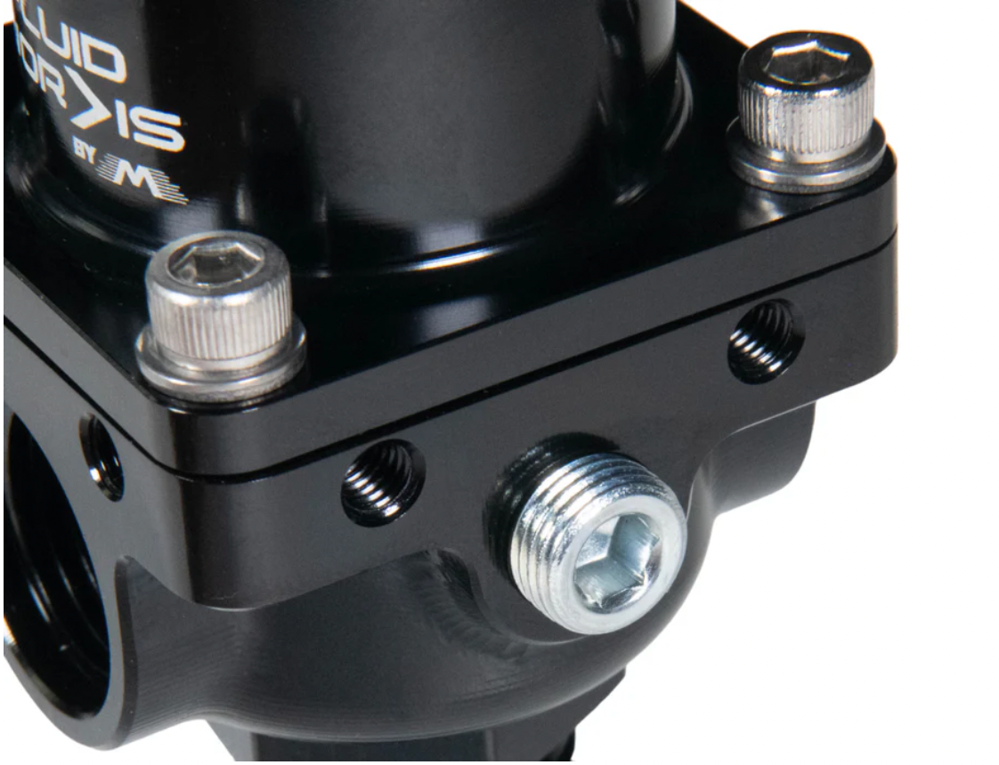 Fluidworks 1-10 gpm Fuel Pressure Regulator 35-70 psi 180 Degree Fittings