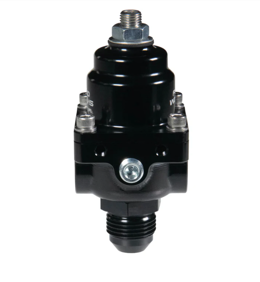 Fluidworks 1-10 gpm Fuel Pressure Regulator 35-70 psi 180 Degree Fittings