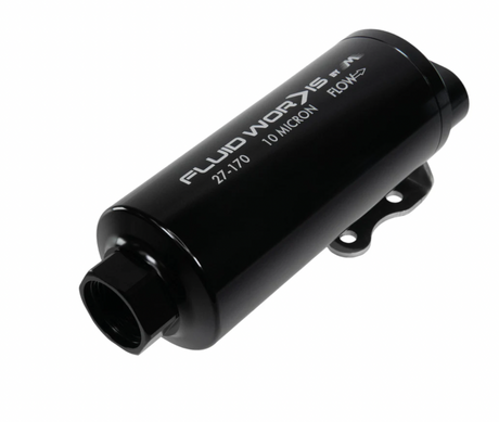 Fluidworks Dual Outlet 12GPM Post Fuel Filter w/ Mount (10 Micron) 27-170