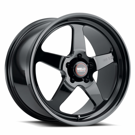 WELD Ventura 5 Drag Gloss Black Wheel with Black Spokes 18x5 | 5x114.3 BC (5x4.5) | -23 Offset | 2.10 Backspacing - S1518C067N23