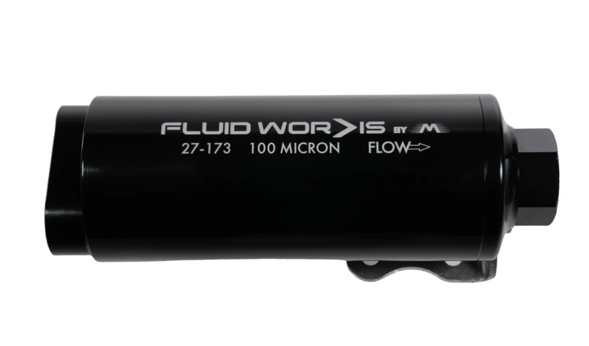 Fluidworks Dual Inlet 12GPM Pre Fuel Filter w/ Mount (100 Micron) 27-173