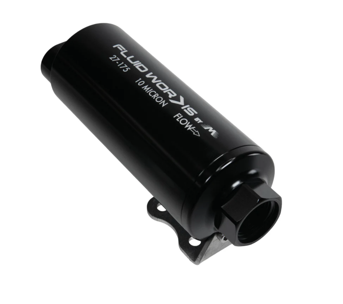 Fluidworks Dual Inlet 12GPM Post Fuel Filter w/ Mount (10 micron) 27-175