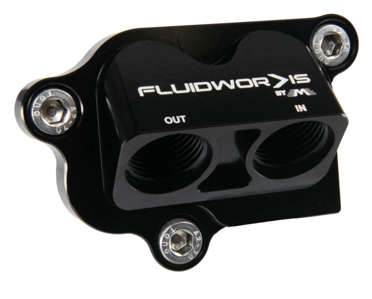 Coyote Ford Oil Remote Oil Filter Adapter Fits Gen 1-3 engines by Fluidworks
