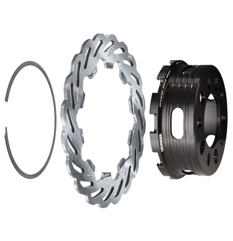 Strange Evolution DDM Rear Brake Kit For 2015-2023 Mustang GT Evolution S Rotors & Billet Evolution 4 Calipers With DTC-30 Semi Metallic Pads