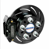 Strange Pro Series Rear Brake Kit For 05-14 Mustang OEM Ends 1 Pc Rotors, 4 Piston Calipers & DTC-30 Brake Pads