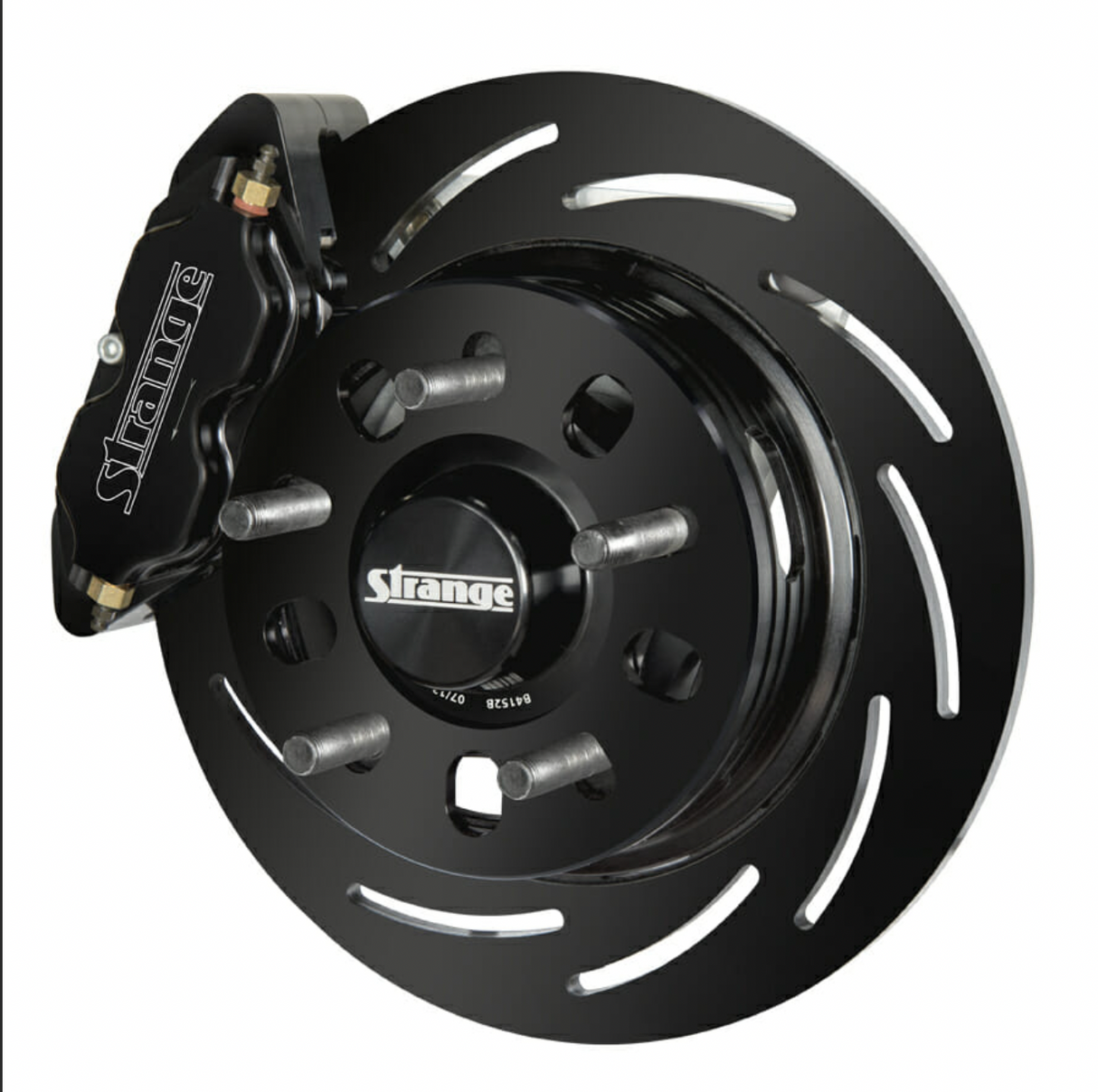 Strange Pro II H/D Front Brake Kit 2015-2023 Ford Mustang - 4 1/2" B.C. 2 Pc Rotors, 4 Piston Calipers & DTC-30 Brake Pads