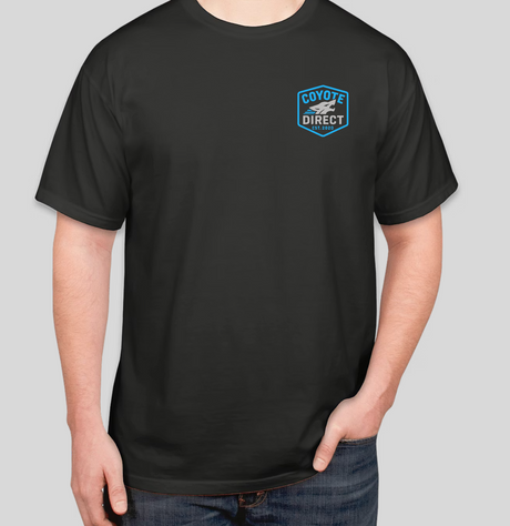 Black Retro Coyote Direct T-Shirt