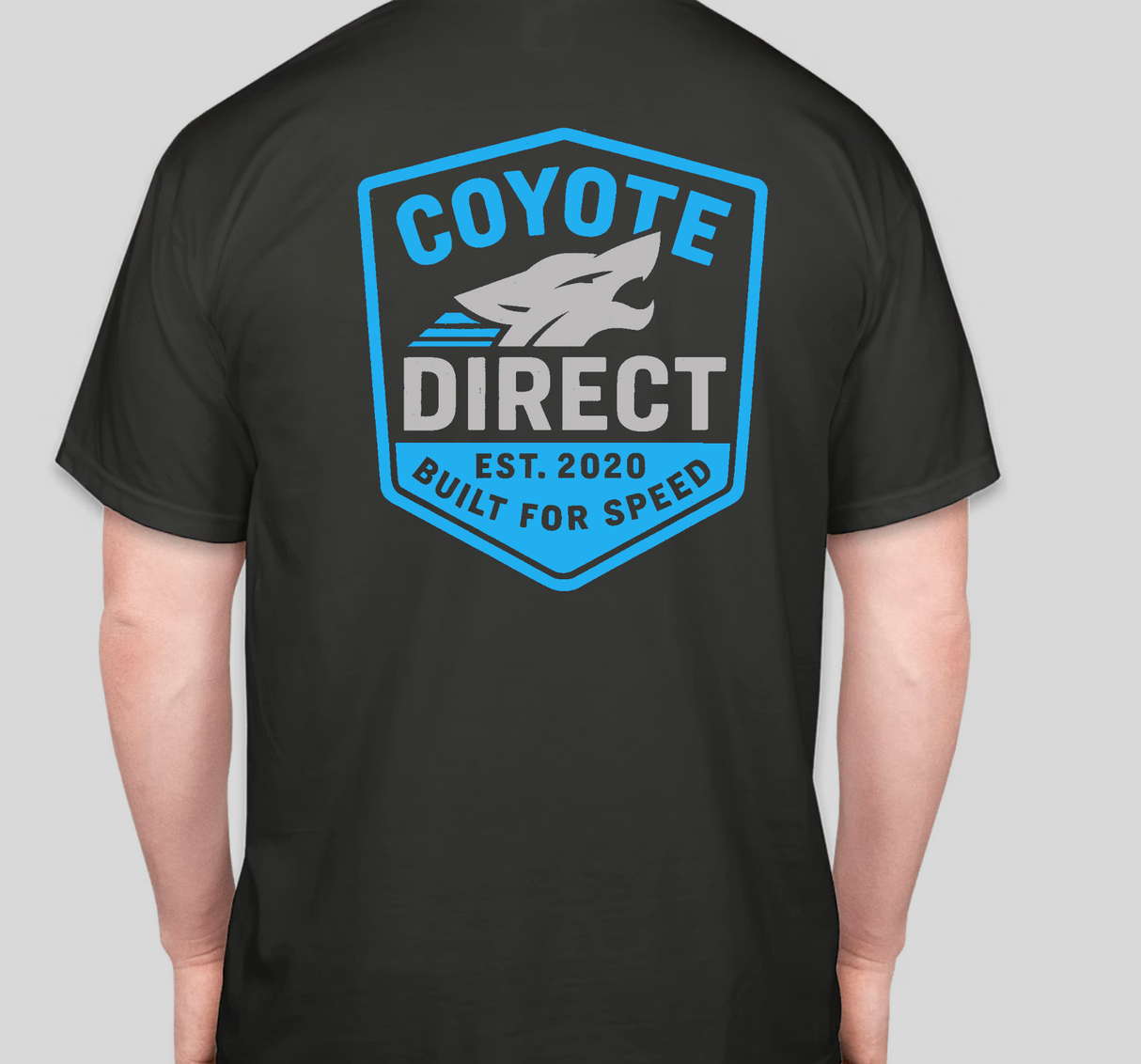 Black Retro Coyote Direct T-Shirt