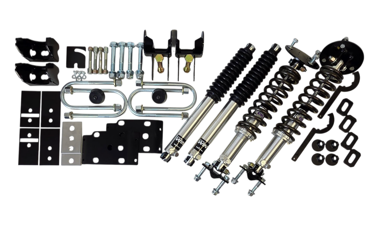 2015+ F150 Adjustable Lowering Kit, 3/5 Drop, HYBRID-BUSHING, STREET