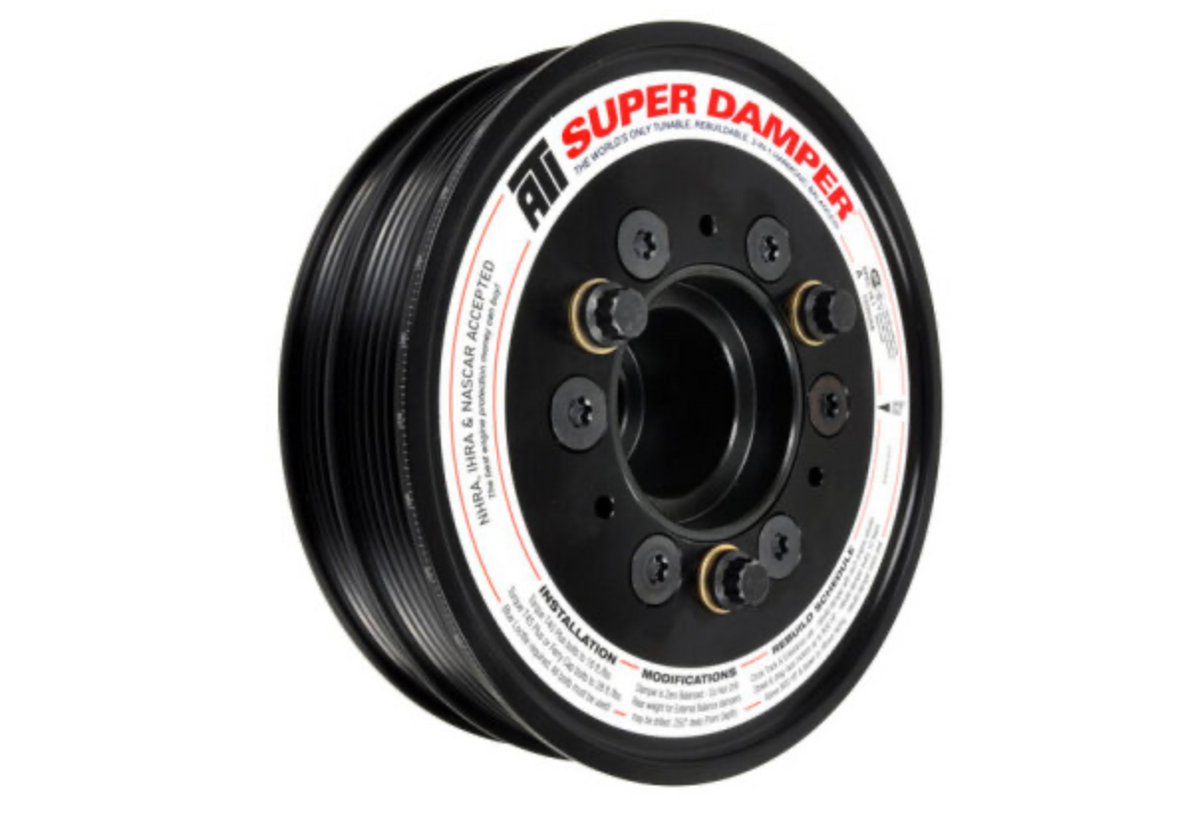 2015-2026 Ford F-150 ATI Ford Coyote 5.0L 6.78in 6 & 4 Grv Damper w//AC Pulley Kit (OEM Size SK1473) ATI918055