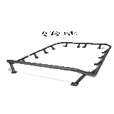 Go Rhino SRM300 Quad Baja Rail Kit (For 60x40in. Rack) - Tex. Blk (Rails ONLY - Req. Platform)
