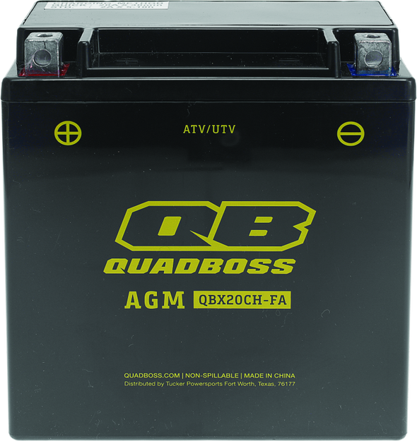 QuadBoss 10-20 Suzuki LT-A500F KingQuad Maintenance-Free AGM Battery