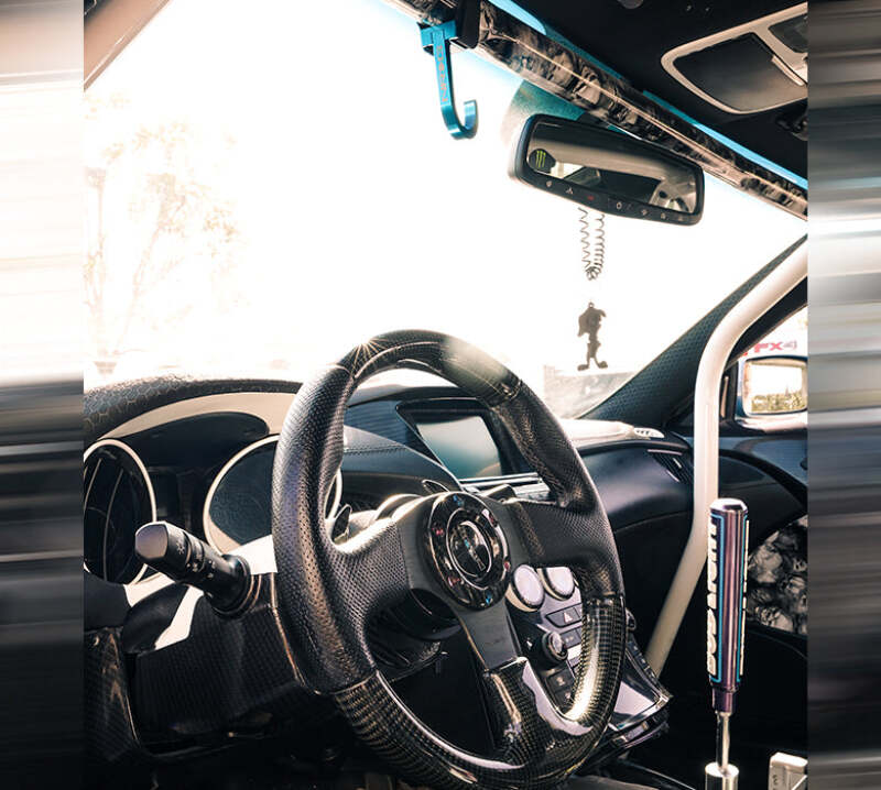 NRG Steering Wheel Hook CNC Aluminum w/ Laser Logo - Blue