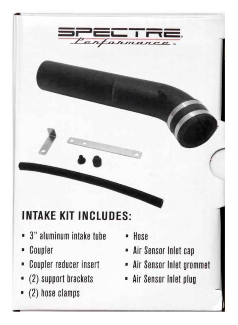 Intake Tube Kit Spectre Universal Intake Tube Kit 3in. - Aluminum - Black – Coyote Direct