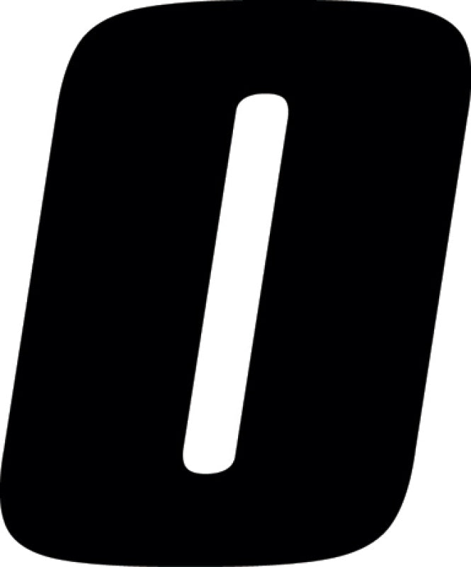 Hardline Dirt Digits 3pk 4 in. - High Gloss Number 0 - Black