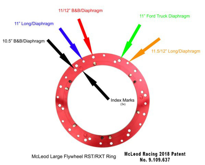 McLeod Racing RST HD Twin - For Large Diameter Flywheel - Red Ring - 1-1/8 x 26 Spline