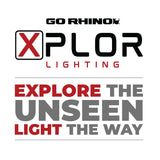 Go Rhino Xplor Bright Series Sideline Cube LED Spot Light Kit (Surface Mount) 4x3 - Blk (Pair)