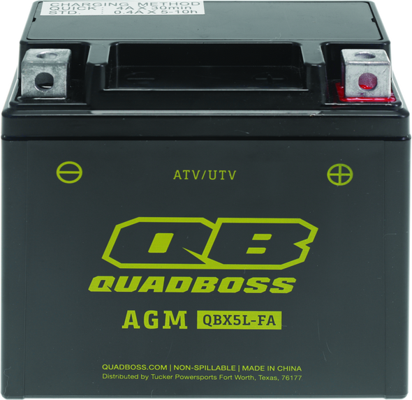 QuadBoss 06-08 Arctic Cat 50 DVX Maintenance-Free AGM Battery