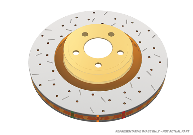 DBA 03-10 Pontiac Vibe Rear Rotor FWD Front 4000 Series Drilled & Slotted Rotor
