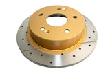 DBA 97-03 Honda Accord 3.0L Rear Drilled & Slotted Rotor (w/Gold Hat)