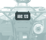 Quadboss ATV License Plate Kit - Black