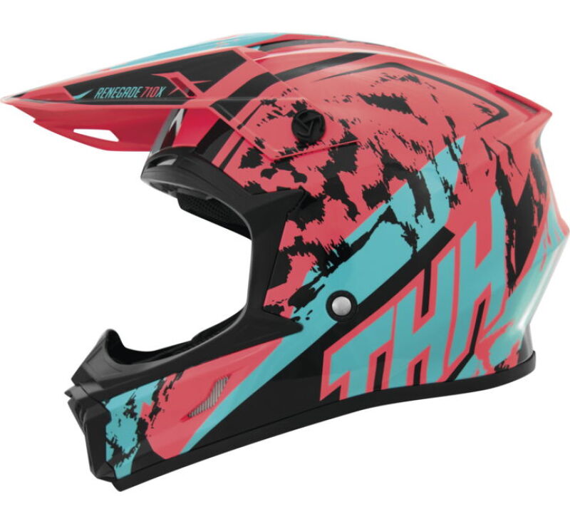 THH Helmets T710XR Renegade Coral/Bue Youth - Small