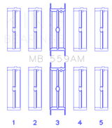 King Engine Bearings Ford 330/352/360/390/410/428 Engine (Size 040) Main Bearing Set