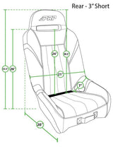 PRP GT/S.E. Rear Suspension Seat- Black/Red