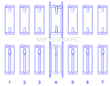 King Engine Bearings Nissan 2.5L RB25DET 24V (Size STDX) Coated Performance Main Bearing Set