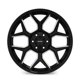 Mayhem Vanquish 8119 20X9 / 6x135/6x139.7 / 0mm Offset / 106.1mm  Hub - Gloss Black Milled