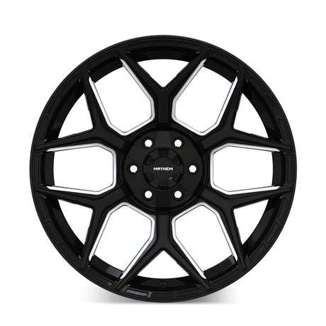 Mayhem Vanquish 8119 20X9 / 6x135/6x139.7 / 0mm Offset / 106.1mm  Hub - Gloss Black Milled