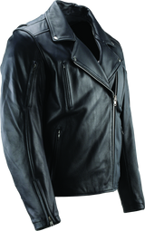 River Road Ironclad Classic Leather Jacket Black - Small