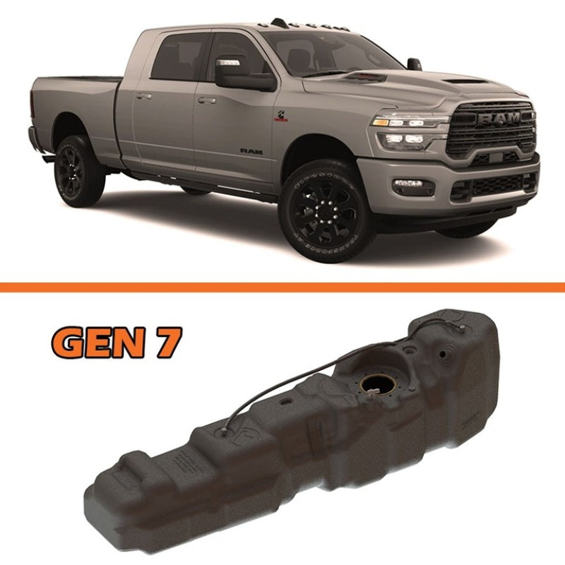 Titan Fuel Tanks 25-26 RAM 2500/3500 Cummins Mega Cab Short Bed 50 Gallon XXL Mid-Ship Fuel Tank
