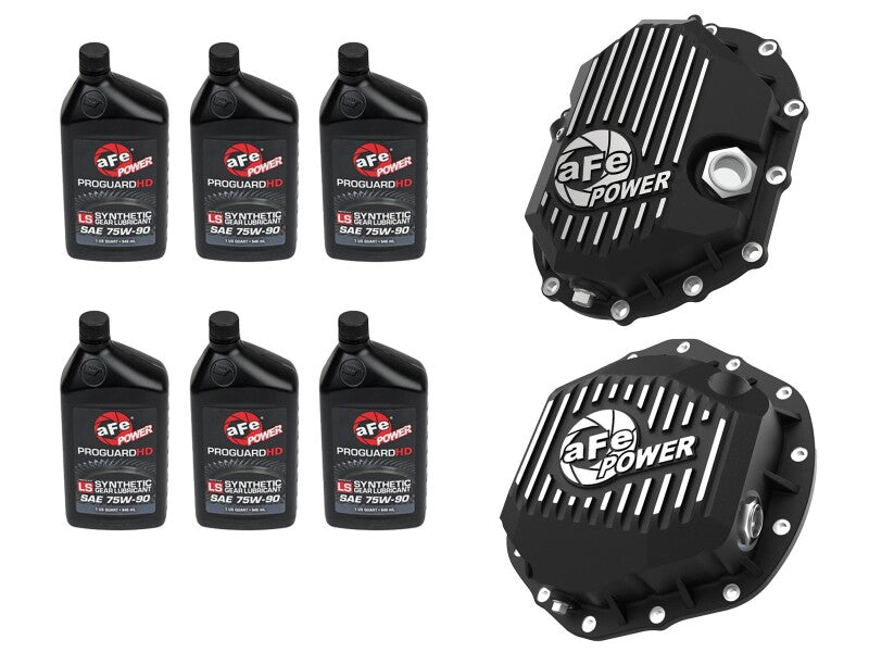 aFe Power Front/Rear Diff Cover Kit w/ Oil 20-25 GM Diesel Trucks V8 (AAM 9.25-12 & AAM 11.5-12-14)