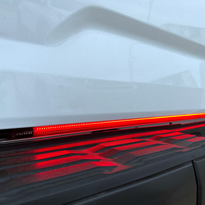 Putco 21-23 Ford F-150 60In Direct Fit Red Blade Kit Tailgate Bars w Factory LED Taillamps