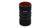 Vibrant 4 Ply Aramid Reinf Silicone Hump Hose conn 3.5in IDx6in long 3 reinforcement ring MATTE BLK