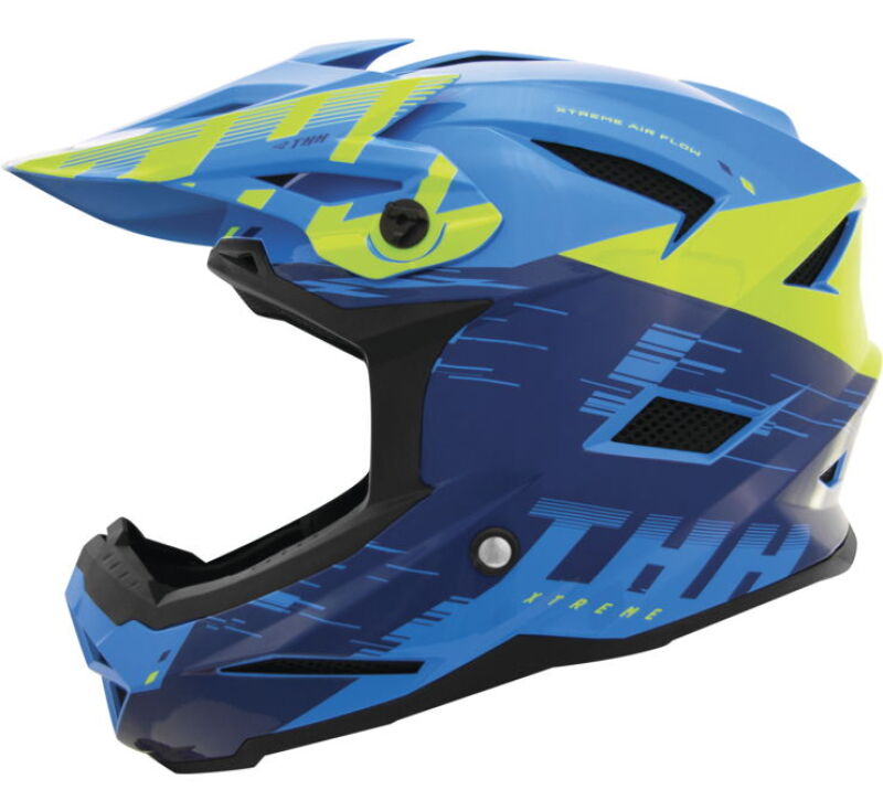 THH Helmets T-42 BMX Xtreme  Blue/Yellow - XS