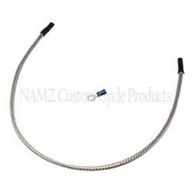 NAMZ Oil Sendin Harness Cover (SS Braided & Clear Coated - Stock Length)